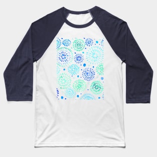 Abstract watercolor sparkles – turquoise Baseball T-Shirt